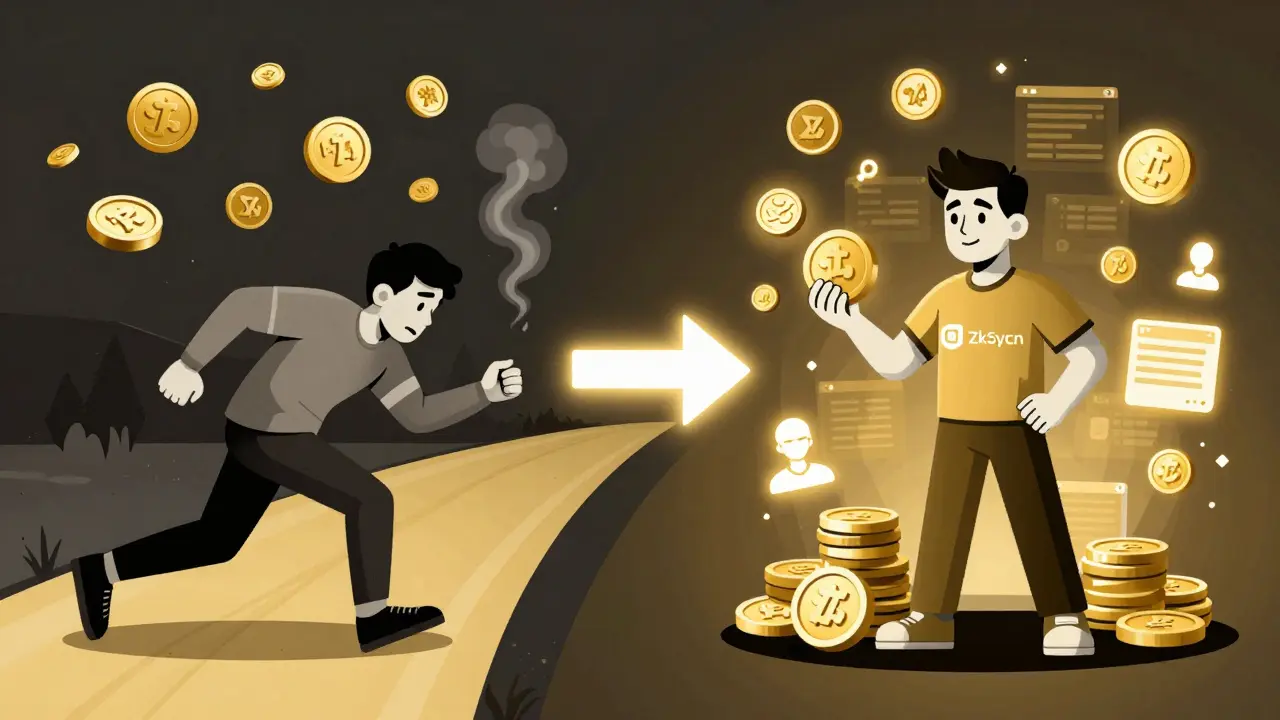 Dos caminos: uno lleva a tokens que se desvanecen, el otro a proyectos reales con comunidad activa.