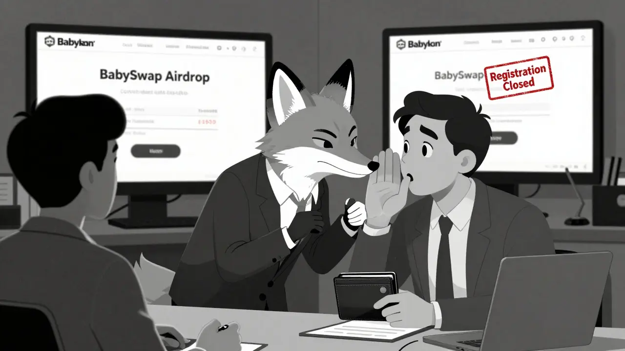 Estafa de phishing: un zorro engaña a un usuario con un airdrop falso de BabySwap.