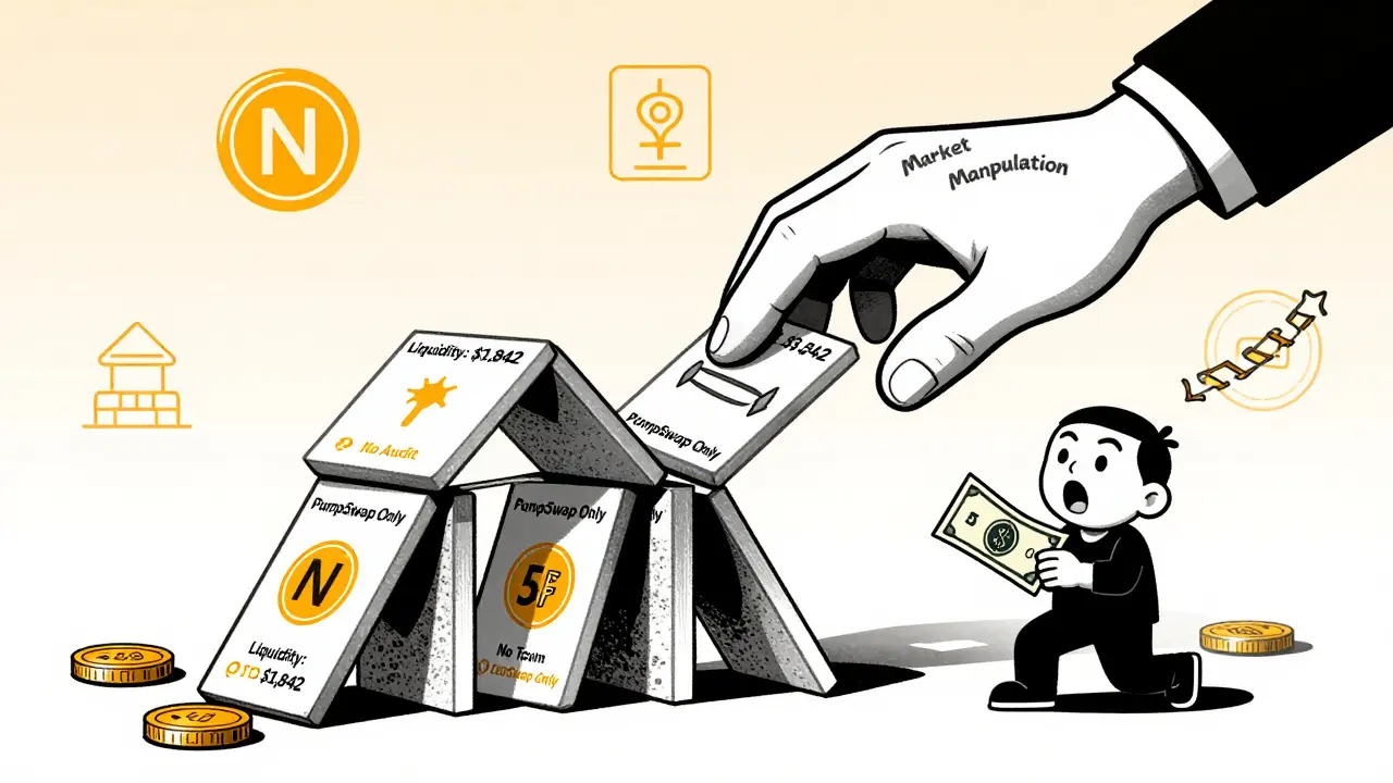 Casa de cartas de tokens CLOOTS derrumbándose bajo la presión de la manipulación del mercado.