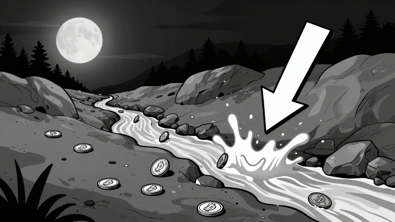 Río seco con pocas órdenes que se desmorona al ejecutar una operación grande.