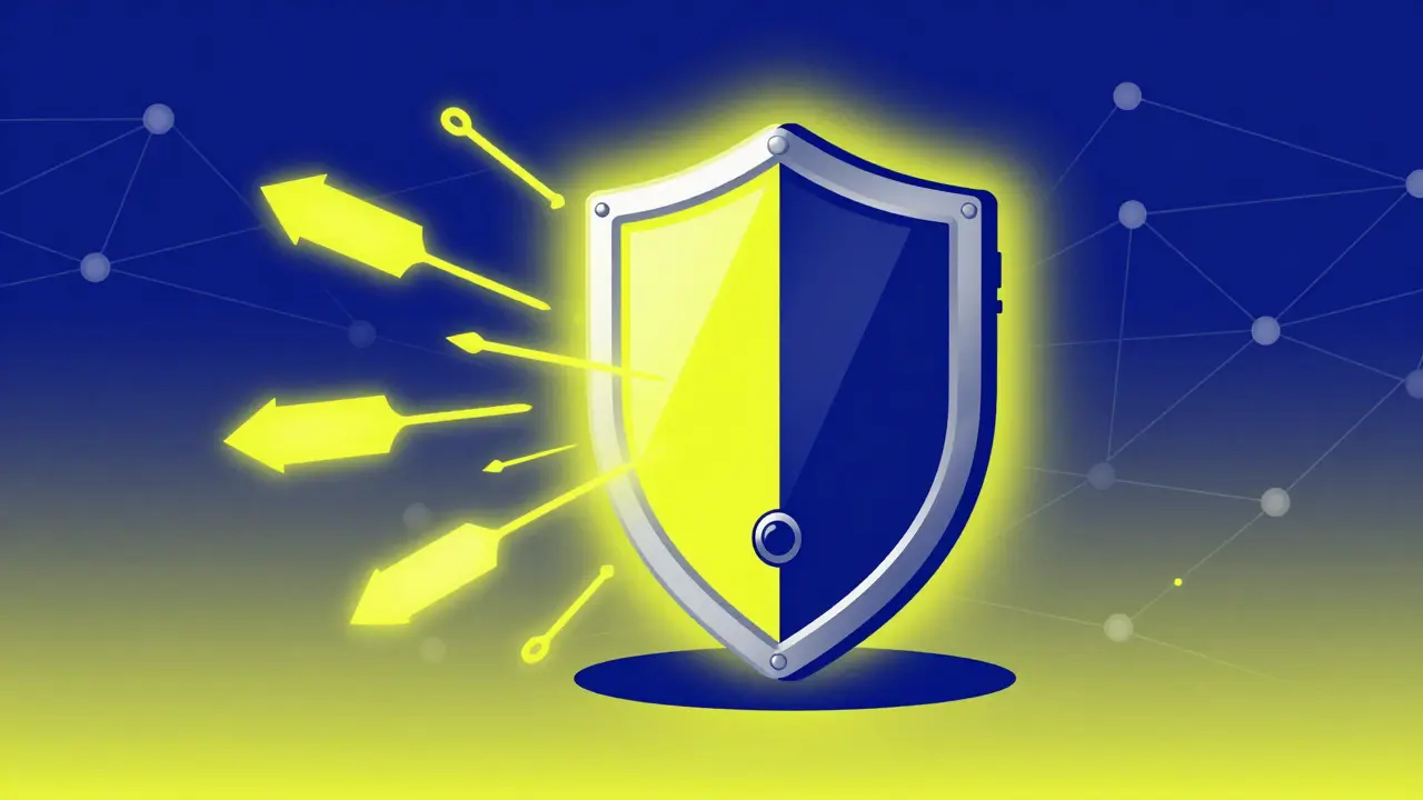 Billetera fría actuando como escudo protector contra ataques de phishing y hackeos.