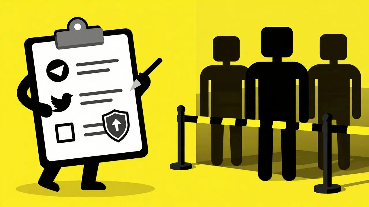 Arte duotono mostrando requisitos de verificación para el airdrop y bloqueo de bots