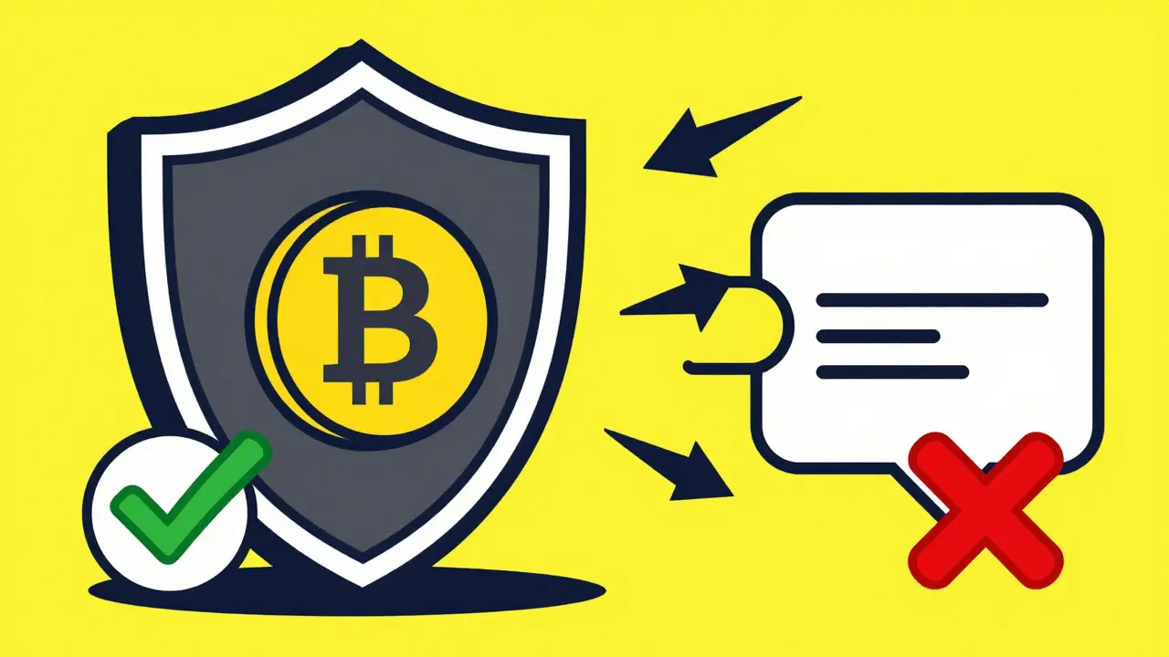 Escudo protegiendo billetera contra estafas cripto