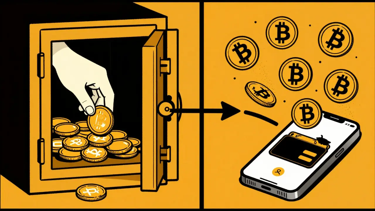 Estilo duotono: Proceso de custodia y acuñación de activos envueltos WBTC
