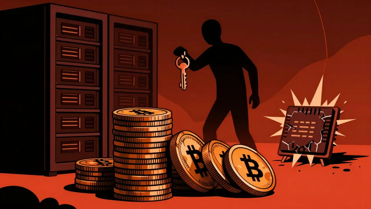 Ilustración duotono: Riesgos de custodia centralizada y desviación del peg en DeFi