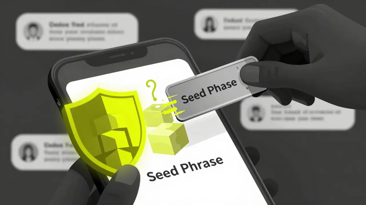Manos maliciosas intentando robar frase semilla de billetera digital protegida