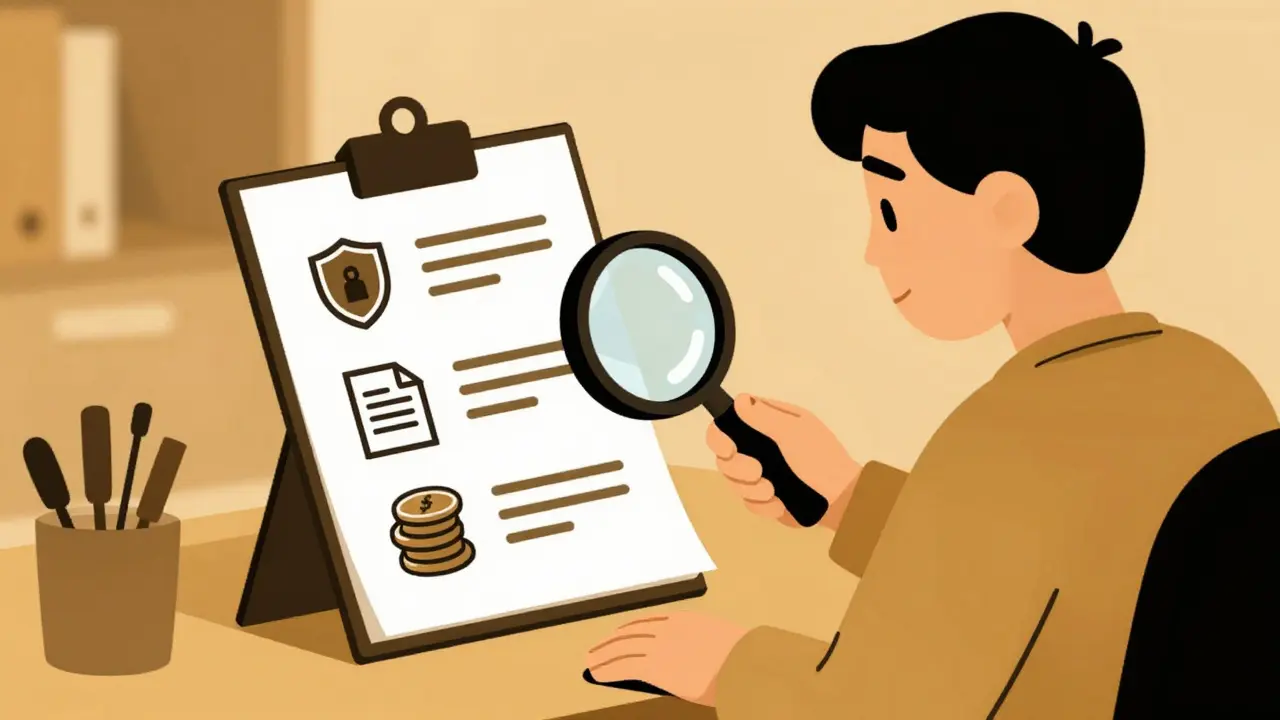 Persona verificando lista de seguridad cripto con lupa