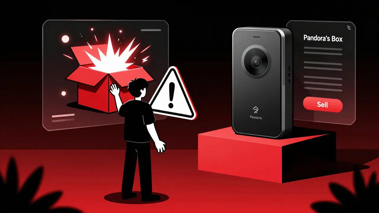 Usuario dudando ante botón de venta con advertencia de seguridad
