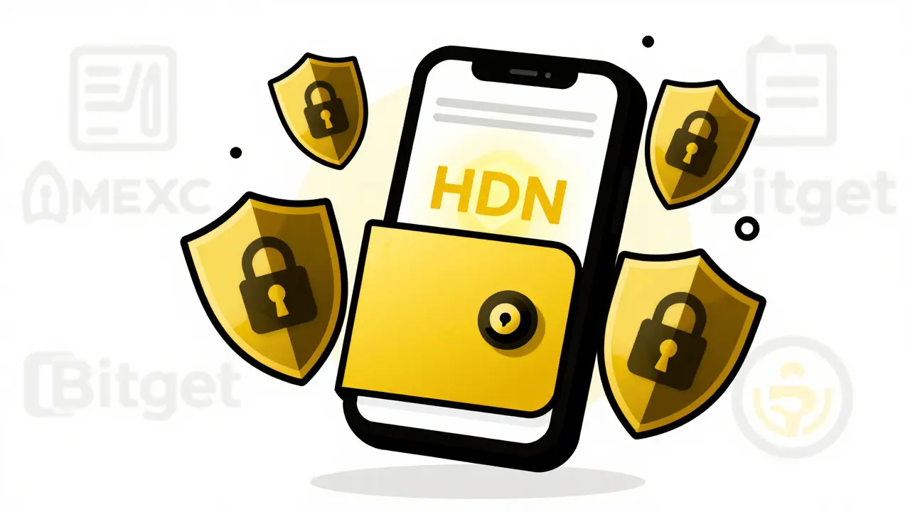 Billetera segura con custodia propia y token HDN protegido