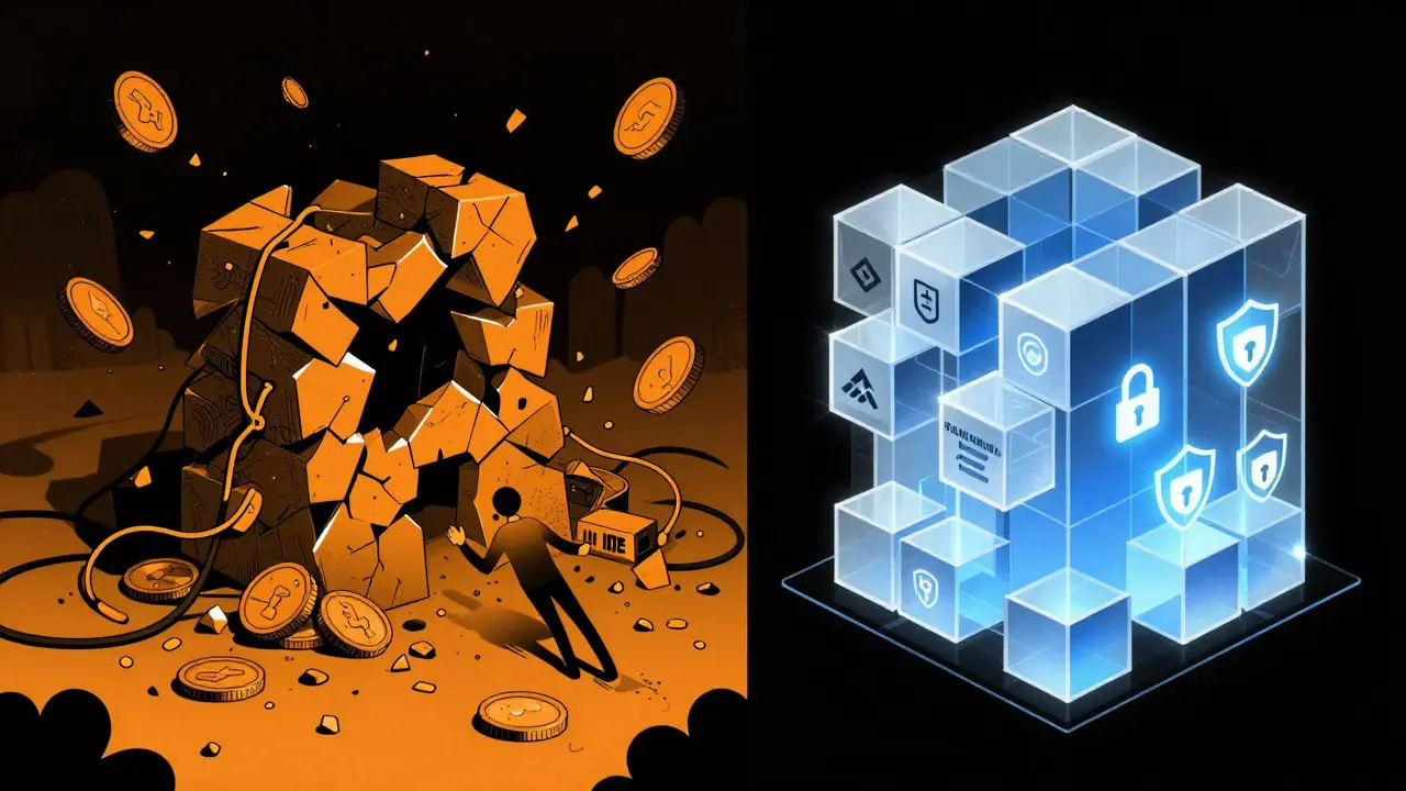 Comparación gráfica entre el riesgo de exchanges no regulados y la seguridad de los establecidos