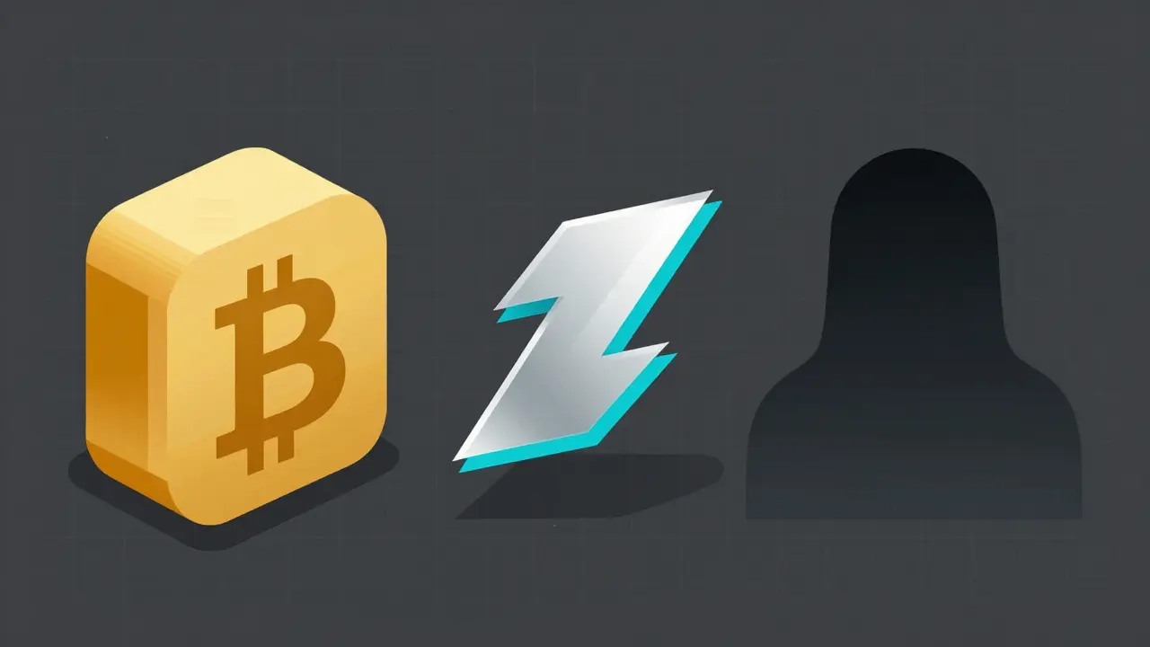 Comparación visual de Bitcoin, Litecoin y Monero en arte plano