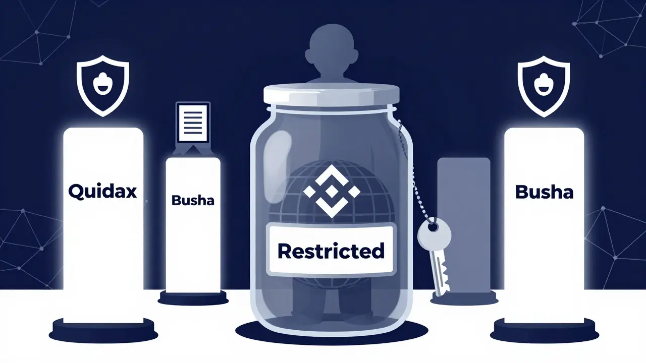 Estilo duotono: comparativa visual entre exchanges restringidos y plataformas licenciadas seguras