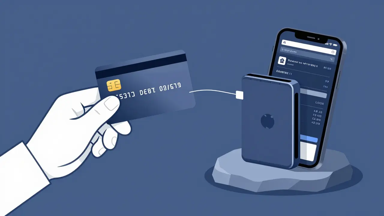 Ilustración en duotono mostrando la diferencia entre usar una tarjeta de crédito para gastos diarios y una billetera fría para almacenamiento seguro.