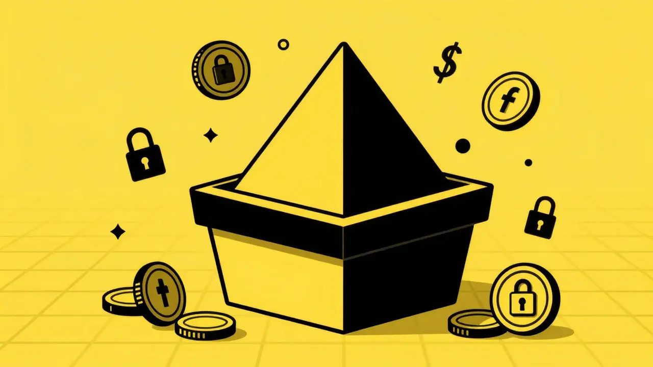 Representación abstracta de la oferta fija y seguridad del token EWT en arte duotono