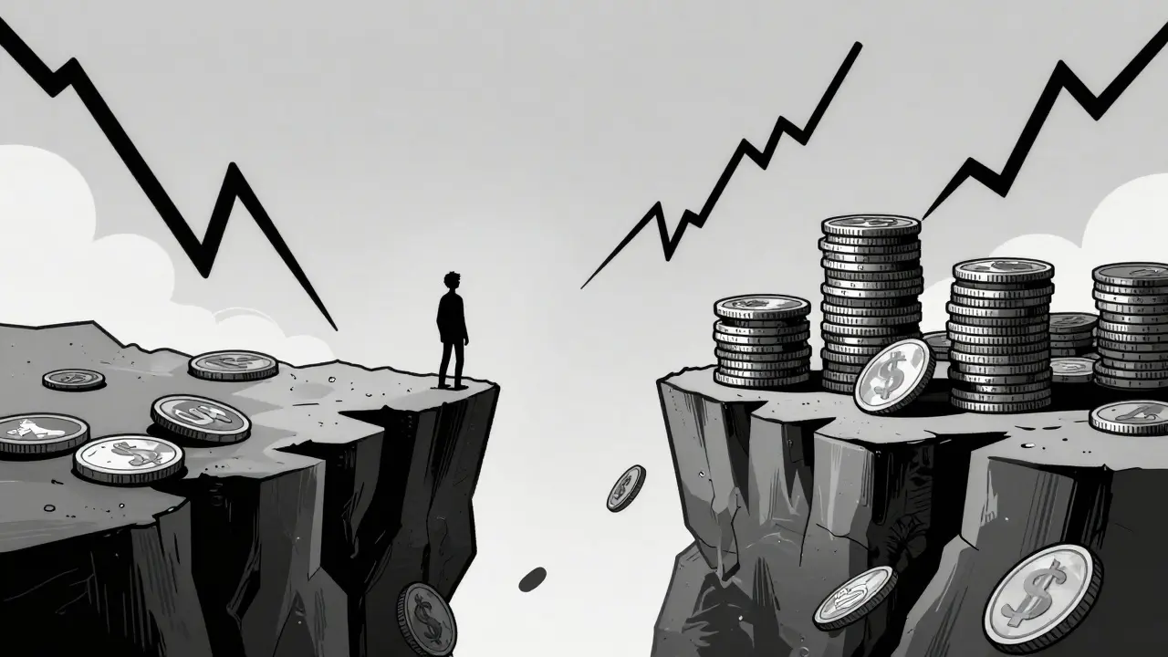 Riesgo de volatilidad cripto representado gráficamente