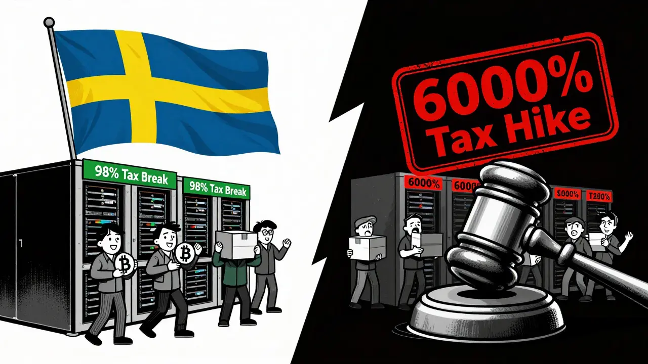 Suecia elimina incentivos fiscales para minería de criptomonedas: Análisis completo