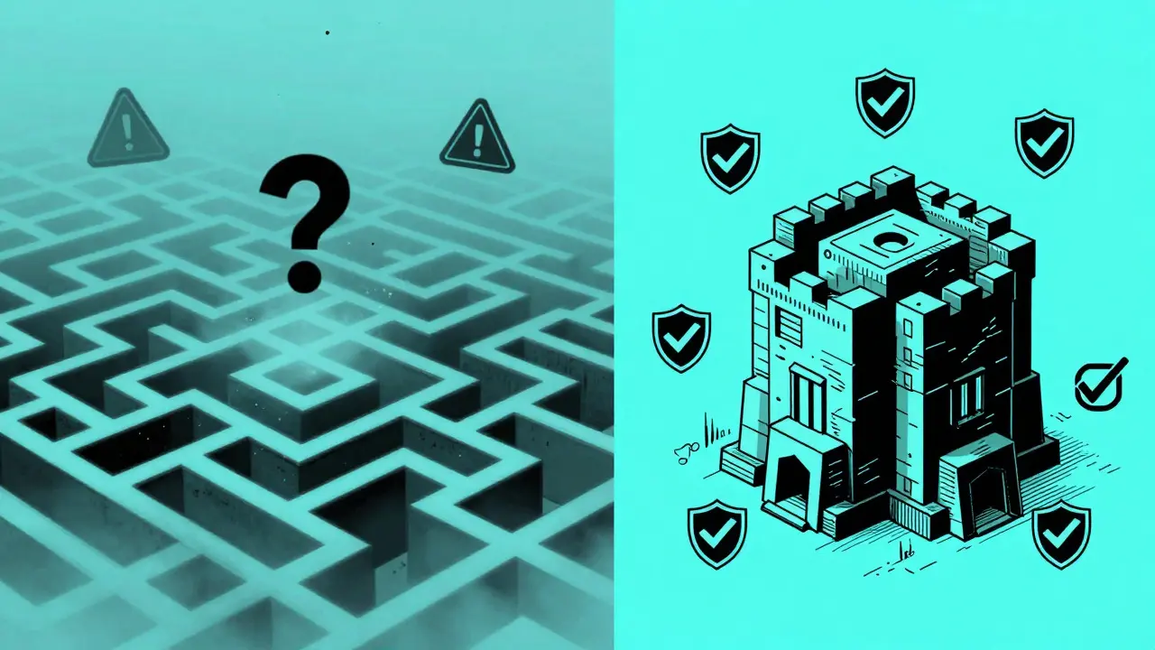 Contraste entre caos no regulado y seguridad regulada en cripto