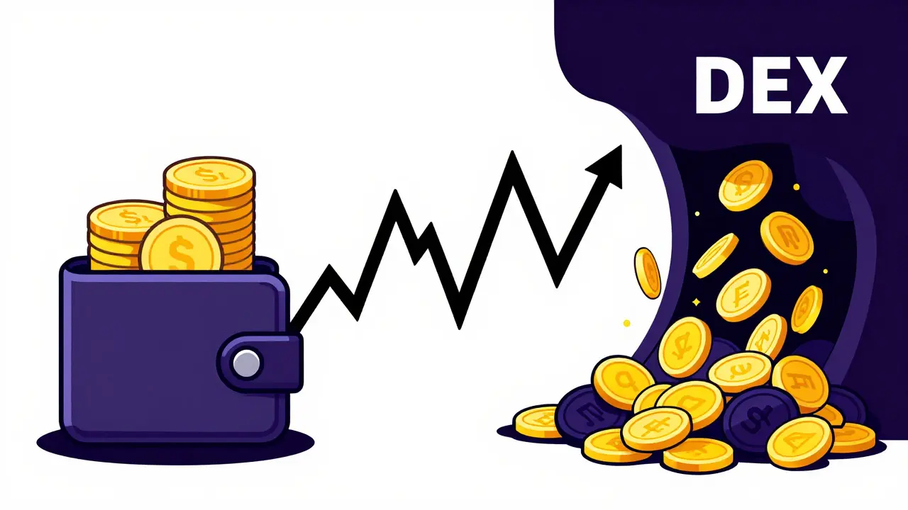 Intercambio de criptomonedas con gráficos volátiles en estilo duotono
