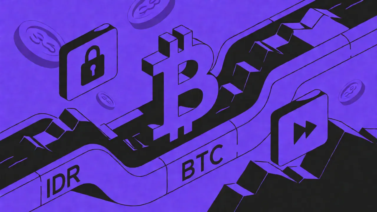 Flujo de liquidez fluido entre Rupias y Bitcoin evitando deslizamientos.