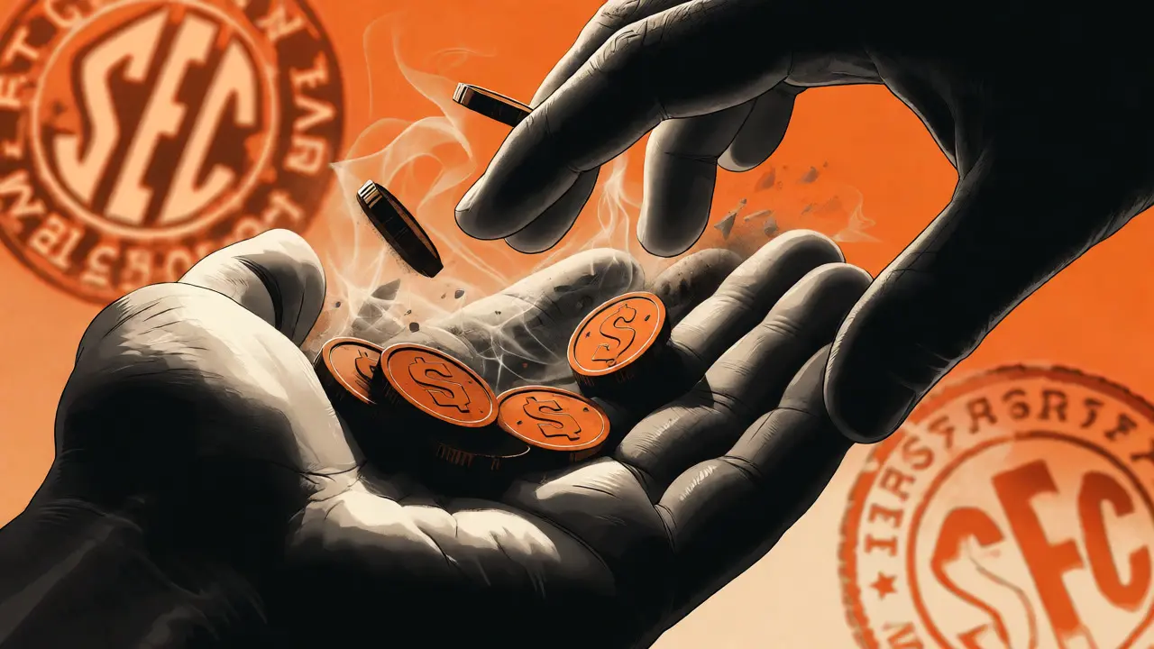 Monedas digitales desvaneciéndose en humo, simbolizando el riesgo de pérdida de fondos.